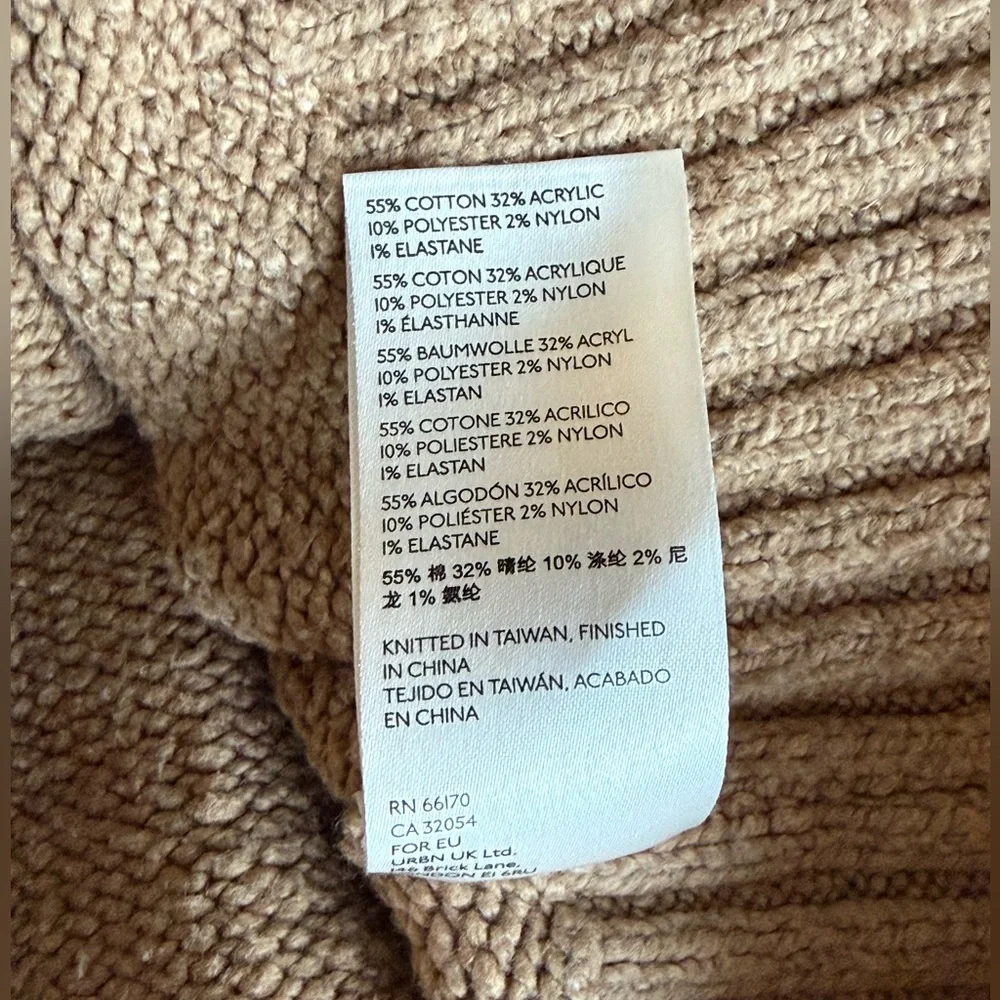 Free People Brookside Boho Soft Oversized Scoopneck Tunic Sweater Desert Camel M